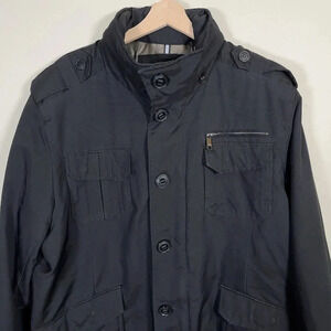 Marc New York Mens Xlarge  Utility Winter Button Quilted Lined Bomber Jacket